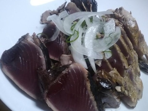 鰹のたたき☆新玉葱のスライス添え